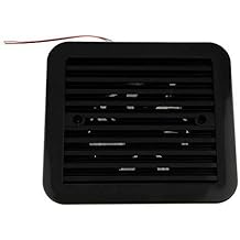 MASO 12V One-Way Silent Cooling Fan Side Exhaust Port Air Fan Ventilation Fans for Car RV Caravan Van(Black)