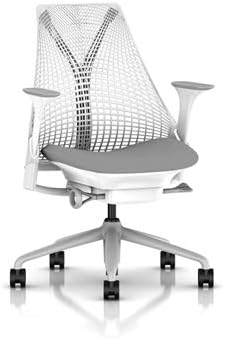Herman Miller Sail Chair / White Frame x Fog Base x Feather Gray