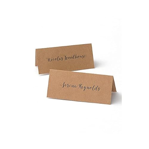 Gartner Studios Kraft Printable Place Cards, 48 Count | Seat guests in rustic style at weddings & events. 48 blank kraft place cards on printable 8.5"x11" sheets, laser & inkjet.