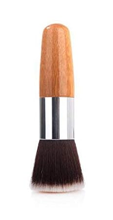 Pro Makeup Flat Kabuki Brush. Multi-function EDM round head Foundation Blush Brush. Bamboo Handle.