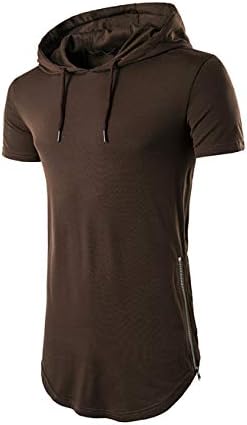 Mens Hipster Hip Hop Hoodies Side Zipper T Shirt Casual Cotton Pullover Hoodies Shirts