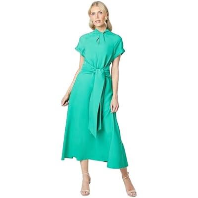 Debenhams WomensLadies Twist Neck Fitted And Flared Midi Dress