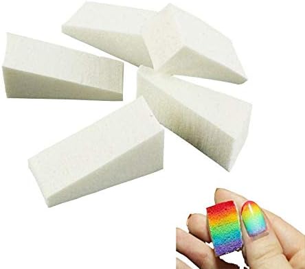Art&Beauty 12Pcs Gradient Shaped Nails Soft Sponges for Color Fade Manicure Nail Art Tools