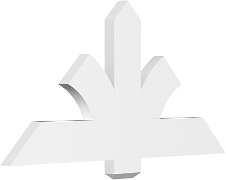 48"W x 24"H x 2"D x 6"F, 12/12 Pitch, Redmond Signature Urethane Gable Bracket, Primed Tan
