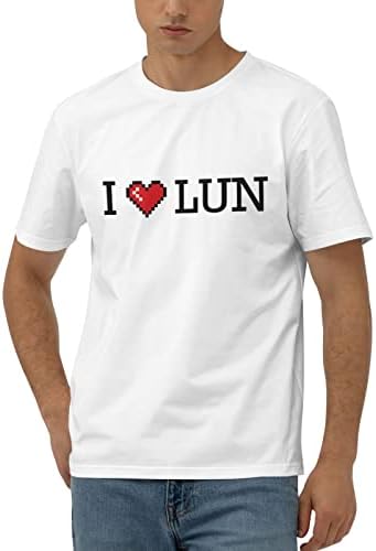 T-Shirts for Men Graphic Funny I Love LUN T Shirt Funny T-Shirt