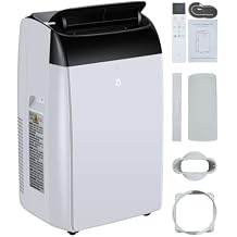 14000 BTU Portable Air Conditioners, Portable AC Unit 3-in-1 with Fan, Dehumidifier, Cools Up To 750 Sq.Ft. Room Air Conditioner, Remote Comtrol, Low Noise, 24 Hours Timer, Black Top