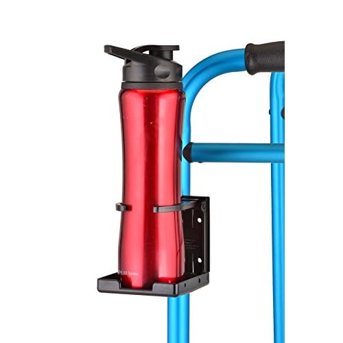 NOVA Adjustable Cup Holder for Walkers, Rollators & Wheelchairs Folding Drink Holder Fits 34, 78 & 1 Tubes, Holds 2.253.75 Cups, Durable, Easy Install