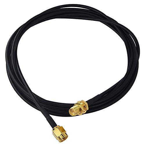 Boobrie RP-SMA Coaxial Cable 6.5ft2M RG174 Cable RP SMA Male to RP SMA Female Low Loss Antenna Cable RP SMA Extension Cable for WiFi Antenna 4G etc, RG174 RP SMA Cable Male to Female Coax Cable