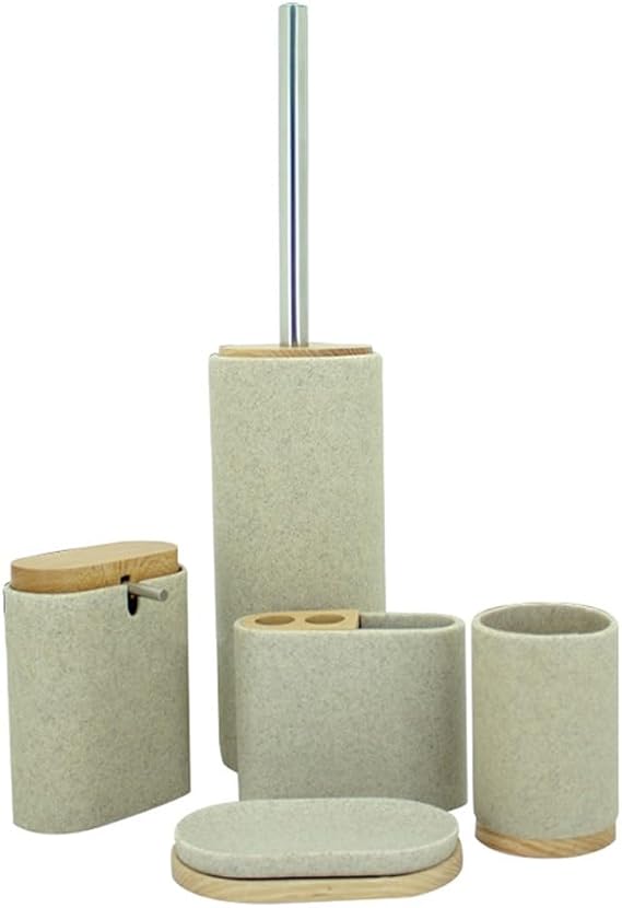 JSEIAJB Sanitary Ware 5 Piece Resin Set Wash Kits Bathroom Supplies Decoration Hotel Accessories