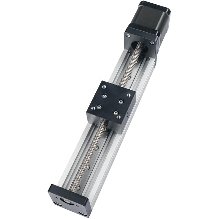 Embedded Enclosed Ball Screw Linear Module Slide Table with Dual Rails, 80mm Width dust-Free Multi-axis Robotic Module 1:1 Replacement Upgrade 700mm, Lead 10mm