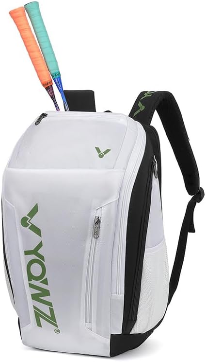 Badmintion Tennis Backpack for Women Men, Shoes Compartment Squash Bag, Multi-functional Sports Backpack