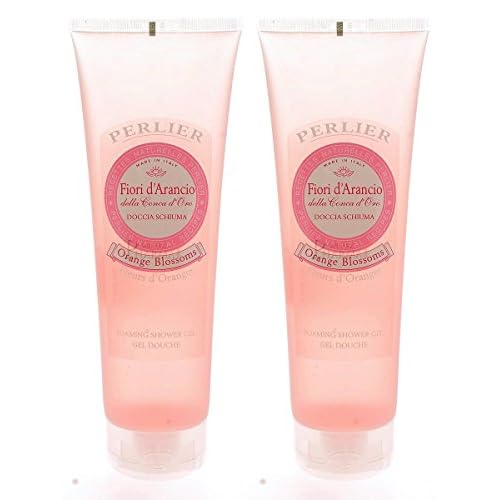 Perlier:Fiori dArancio Foaming Shower Gel, Orange Blossom Scent - 8.4 Fluid Ounces 250mL Tubes Pack of 2 [ Italian Import ]