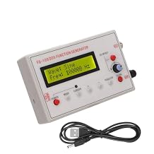 FG-100 1HZ-500KHZ DDS Functional Generator, Function Low Frequency Power Supply DC3.5-10V Counter Source Meter Module Forward Sawtooth Waves Signal Triangle Sinusoidal Calibration Coefficient
