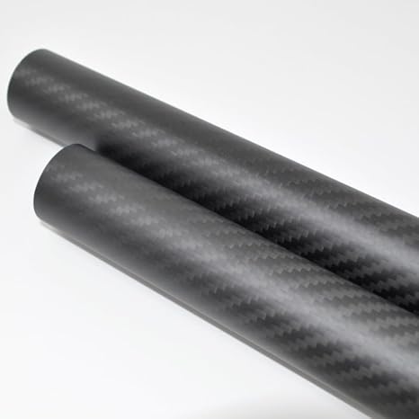 3K Carbon Pipe, Hollow Tube, Carbon Fiber Tube, Roll Wrapped Outer Diameter 60 mm x Inner Diameter 57mm Length 500 mm 1 Piece Twill Matt