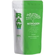 RAW Nitrogen Fertilizer 2oz | Water Soluble High Nitrogen Plant Food for Vegetative Growth Hydroponic Nutrients for Indoor Plants Garden & Vegetable Fertilizer