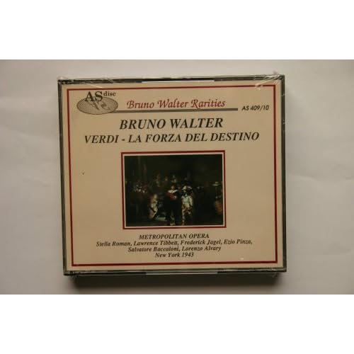 Verdi : La Forza Del Destino Live Recording, New York, 1943 Bruno Walter Rarities 10 2 CD Box Set As Disc