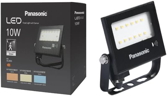 PANASONIC LED PROJEKTÖR SENSORLÜ, BEYAZ IŞIK 10W 900LM 6500K [Enerji Sınıfı F]