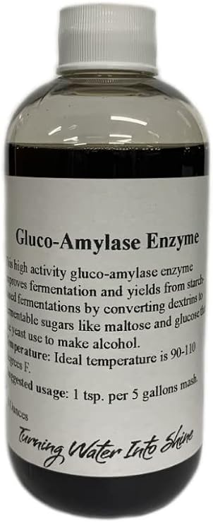 Liquid Gluco-Amylase Enzyme, 8 Ounce Bottle