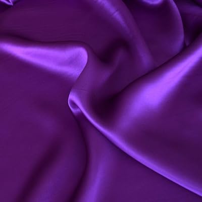 16mm 100% Mulberry Dressmaking Silk Sewing Charmeuse Fabric Silk 45 Width DIY Violet - 2 Yards