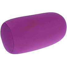 Micro Mini Microbead Roll Pillow - Travel Neck Support Cushion for Home & Sleep - Red (Purple)