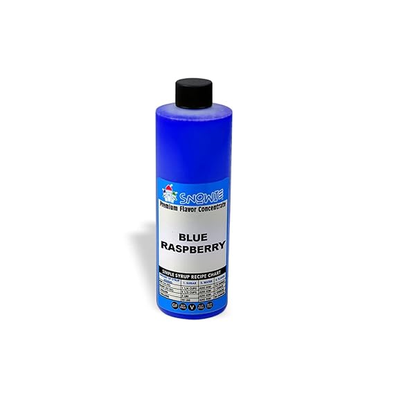 Snowie Shaved Ice Snow Cone Flavor Concentrate- Pint - Blue Raspberry