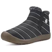 Womens Mens Snow Boots Winter Shoes Slip On Ankle Booties Anti-Slip Water Resistant Fully Fur Lined Outdoor Sneakers