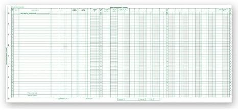ABC General Expense Journal Accounting Sheets, 25 3/8" X 11" - 15 Sheets