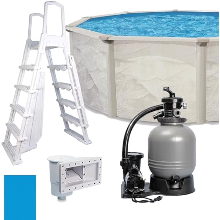 Boulder 15 x 48 inch ATS Easy-Build Steel Above Ground Swimming Pool Kit by WaterThat