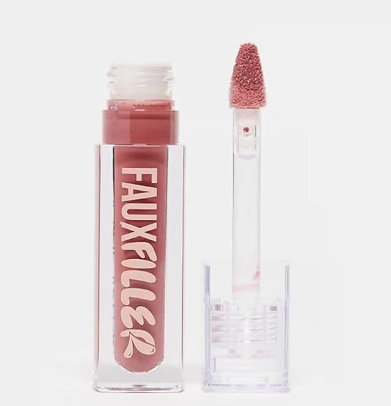 Huda Beauty Faux Filler Extra Shine Lip Gloss - Bombshell (pinky brown) .13 oz / 3.9 ml