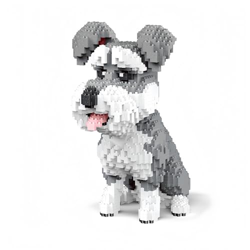 Adorable Schnauzer Dog Building Blocks Toy - Micro Mini Size, Ideal for Pet Lovers, and Great as Home Decor & Gift
