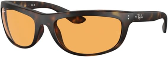 Ray-Ban RB4089 Balorama 894/13 Sunglasses Bundle with Universal Anti-Slip Silicone Leash, 62mm, Matte Havana/Orange Crystal Standard