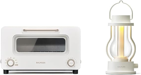 BALMUDA Combo Pack in White | The Toaster Pro & The Lantern | Steam Oven Toaster & Rechargeable LED Lantern