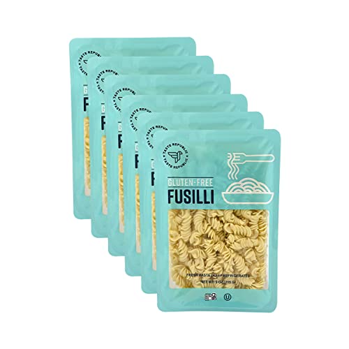 Gluten-Free Pasta, Fusilli, Fresh Brown Rice Noodles, Cooks in Just 3 Minutes, Kosher, Taste Republic, Frozen, 9oz 6 pack