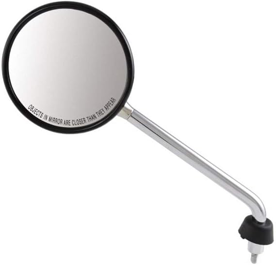 2009-2013 Piaggio OEM Left Hand Mirror for Vespa LX 50 and Vespa LX 150 Only! | Chrome Round Shape LH Driving Mirror CM027604, CM020404(chrome)