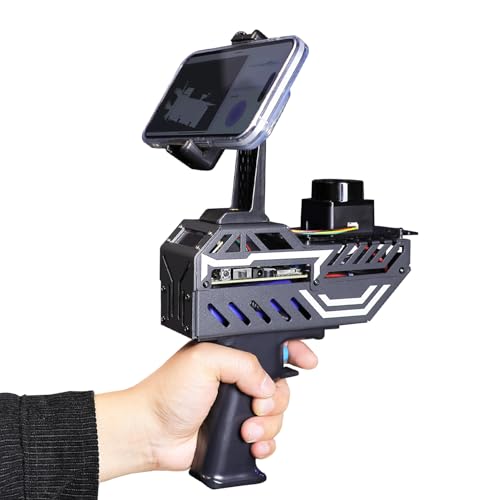 Yahboom Handheld Mapping Navigation Scanning Lidar TOF Ranging Measurement Radius 0.05-12m Supports APP,ROS2,Linux,with Bracket,OLED Screen with T-mini Plus