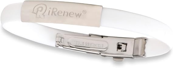 iRenew Energized Well Being Health Fashion Bracelet (White, 1 Pack) May promote: Strength, Balance and Endurance.
