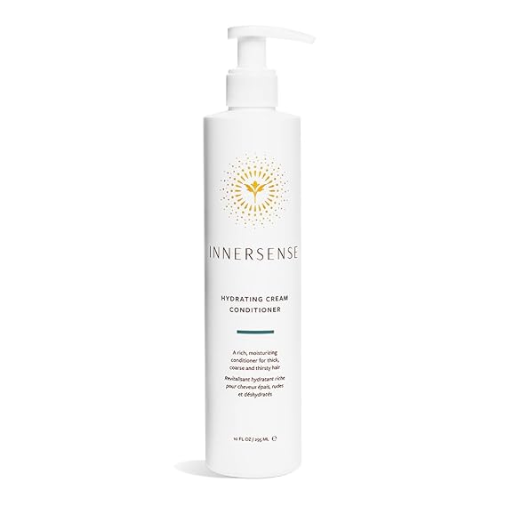 INNERSENSE Organic Beauty - Hydrating Cream Conditioner (10oz) | Deep Moisture for Dry, Coarse + Damaged Hair | Softens, Smooths Frizz + Detangles | Sulfate-Free, Non-Toxic, Clean