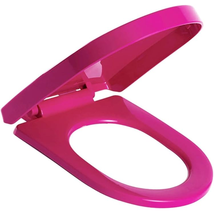 U-Shaped Toilet Seat, Quiet and Slow Close Toilet Lid and Seat, Quick-Attach Adjustable Hinges, Heavy Duty Polypropylene PP, One-Click Quick Release, Easy to Clean, Purple, 18.1x14.2in