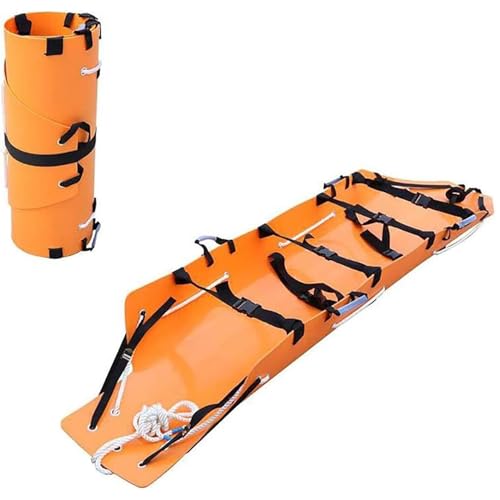 Folding Roll Stretcher, EMT Immobilization, and Emergency Rescue - Portable, Durable PE Plastic Ambulance Stretcher, Mountain Rescue Stretcher, for Patient Transfer