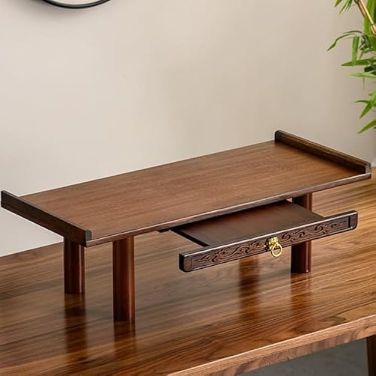 Shrine Altar Table, Meditation Table, Buddha Niche, Puja Tables with Pull-Out Storage Board, Vintage Puja Zen Style Storage Shelf, for Homes Temples Ancestral Halls, for Small Spaces54cm21.25in