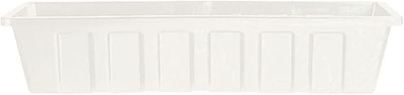 Root & Vessel Poly-Pro Plastic Flower Box Planter, White, 36-Inch
