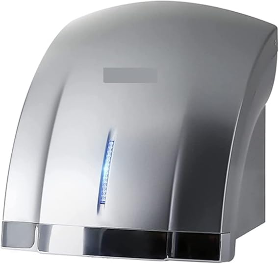 Automatic Hand Dryer 1800W Automatic Hand Dryers LED Display Smart Sensor Hot&Cold Wind High Speed Wall Mounted Commercial Drying Machine for Toilet Low Noise Level,Quick Drying Time (Silver Type)
