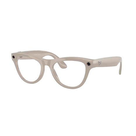 Meta Ray-Ban (Gen 1), Skyler, Shiny Chalky Grey | Smart AI Glasses for Men, Women 12 MP Ultra-Wide Camera, Open-Ear Audio, Video Recording, Bluetooth Transitions Sapphire Lenses Sunglasses