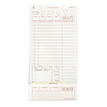AmerCareRoyal Guest Check Loose-Pack Refill, 15 Lines, Three-Part Carbonless, 4.2 x 8.5, 200 Forms/Pad, 10 Pads/Carton