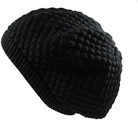 RW Mens Cotton Rasta Beanie Black