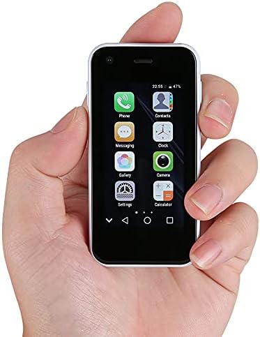 Unlocked Mini Smartphone, 2.5 Inch The World's Smallest Cell Phone 3G Network Premium Smartphone Quad Core Small Mini Phone (White)