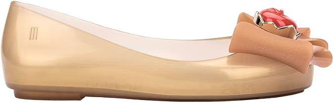 mini melissa Girl's Sweet Love + Disney Princess Jelly Ballet Flat for Kids - Jelly Ballerina Shoes for Girls, Disney-Inspired Ballet Flat