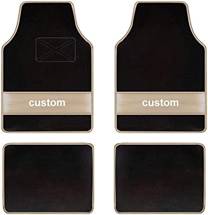 Custom Carpet Heavy Duty Set Automotive Fit for Chery CrossEastar,Classic Car Floor Mat All Weather Floor Mats with Anti-Slip Heel Pad,Beige