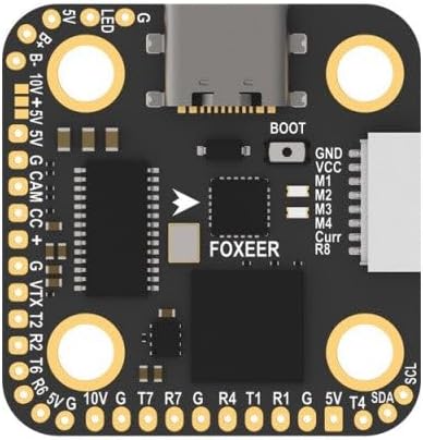 Foxeer H7 Mini Flight Controller, STM32H743 CPU, MPU6000 Gyro, 4-8S LiPo Compatible, Dual BEC Output, BetaFlight OSD, 20x20mm Mount