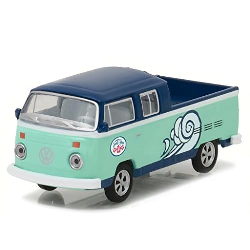 Greenlight 29894 1976 Volkswagen Type 2 Double Cab Pickup Doka Hawaii Surf Shop Hobby Exclusive 164 Diecast Model Car